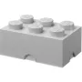 Úložná krabica Room Copenhagen LEGO Storage Brick 6, sivá – stohovateľný organizér na hračky a príslušenstvo