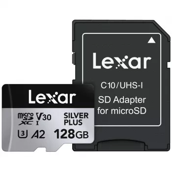 Flash pamäť Lexar 128 GB UHS-I MicroSDXC Professional SILVER PLUS