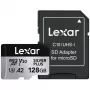 Flash pamäť Lexar 128 GB UHS-I MicroSDXC Professional SILVER PLUS