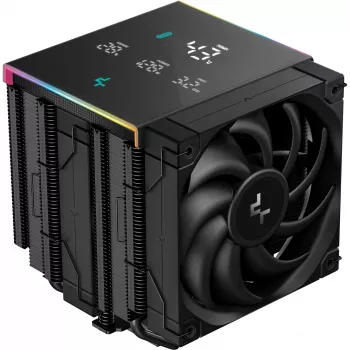 CPU chladič DeepCool AK620 Digital PRO — 120 mm ventilátor, 1750 ot/min, 25 dB, 12 V, vhodný pre LGA1700/AM5, čierny