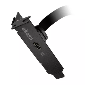 Akasa Low Profile PCI Bracket adaptér USB 3.1 Type-C - čierny - adaptér - digitálne/dátové