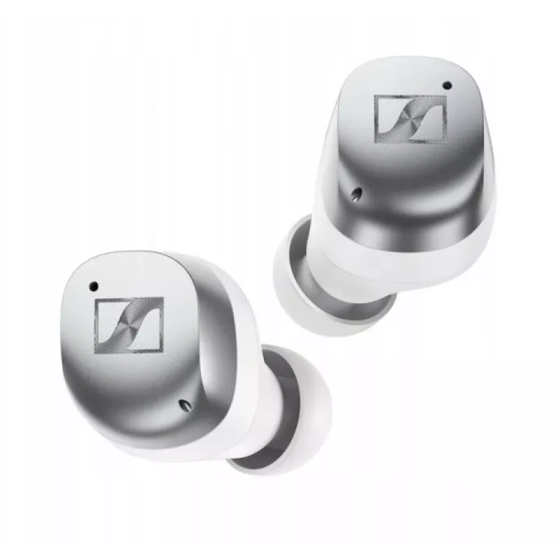 SENNHEISER Momentum MTW4 bezdrôtové Bluetooth Noise-Cancelling športové slúchadlá - biela & strieborná