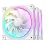 12 cm ventilátor do skrine DeepCool FL12 WH — balenie 3 ks, 120×120×25 mm, 2150 ot/min, 55 CFM, Fluid Dynamic Bearing, PWM, Multi-LED, 4-pin