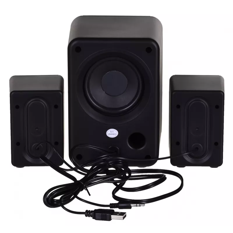 DEFENDER reproduktory V11 11 W káblové 2.1 stolové satelitné reproduktory, USB 5 V, čierne