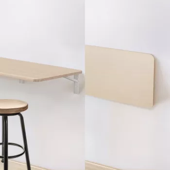 Nástenná skladacia polica MACLEAN MC-128 WD 100×40 cm imitácia dreva