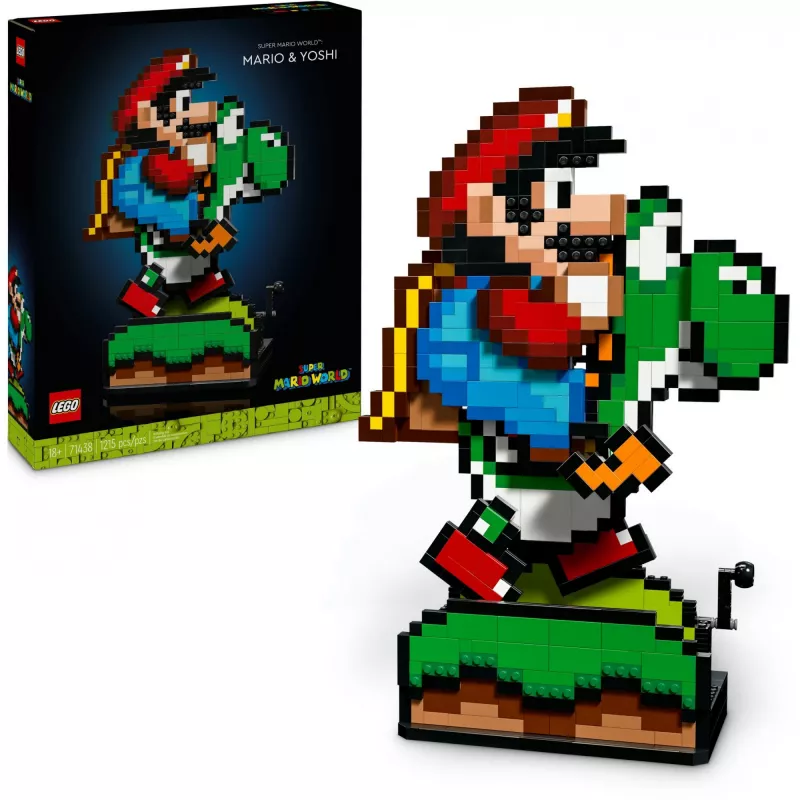 Stavebná hračka LEGO Super Mario World Mario & Yoshi set 71438 — interaktívne figúrky a zostaviteľné herné prvky