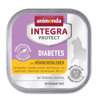 Animonda Integra Protect Diabetes mokré krmivo pre mačky s hydinovou pečeňou 100 g