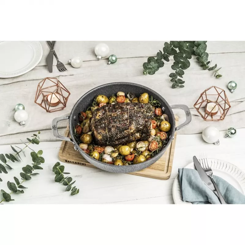 Panvica na pečenie Ballarini Salina Granitium, hlboká s 2 rukoväťami, granit, 28 cm 75002-810-0