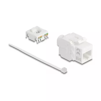Delock 90722 Keystone modul RJ45 na LSA Cat.6A UTP, 180 stupňov, bez náradia