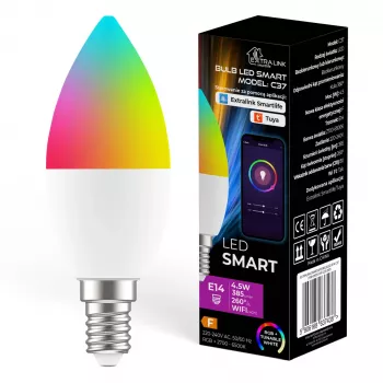 Extralink Smartlife LED žiarovka, E14 C37 2700-6500K WiFi 220-240V