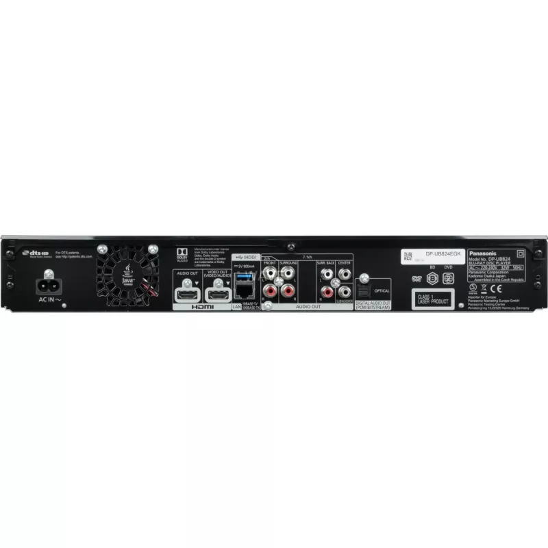 Panasonic DP-UB824 - 3D Blu-ray prehrávač - Upscaling - Ethernet, Wi-Fi (DP-UB824EGK)