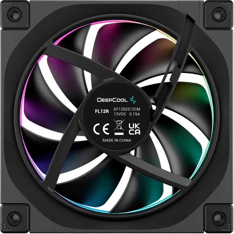 DeepCool FL12R R-FL12R-BKAPN1-G Reverse 120 mm ventilátor do skrinky, 500-2150 ot./min, 33,9 dB, čierny
