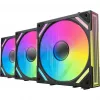 Alpenföhn 84000000228 Wing Boost 4 PWM RGB ventilátory do skrinky, 120 mm, 500–1800 ot./min, 3 ks, čierne