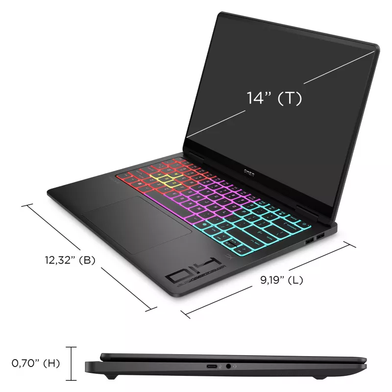 HP OMEN Transcend 14-fb1097ng herný notebook 35,6 cm (14
