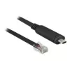 DeLock - sériový adaptér - USB-C - RS-232 x 1 - čierny (63912)