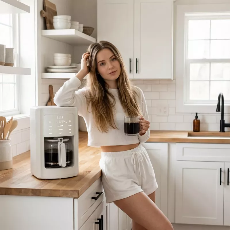 Prekvapkávací kávovar Elle EKCMP301WHEU 1,8 l biely filtrový kávovar