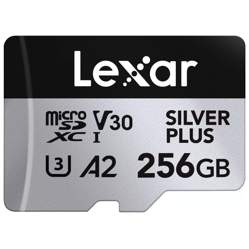 Pamäťová karta microSD 256GB C10 A2 U3 V30 205/150MB/s Silver Plus