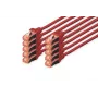 DIGITUS patch kábel CAT6 S/FTP, 0,5 m, červený, balenie 10 ks