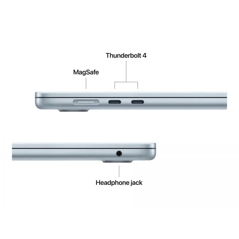 Apple MacBook Air 15 M4 Polarstern MW1J3D/A Apple M4 Chip s 10-Core CPU 10-Core GPU, 16GB RAM, 256GB SSD (MW1J3D/A)