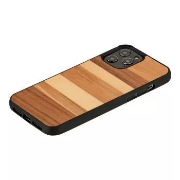 Puzdro na telefón man and wood pre iPhone 12 Pro Max, čierny piesok