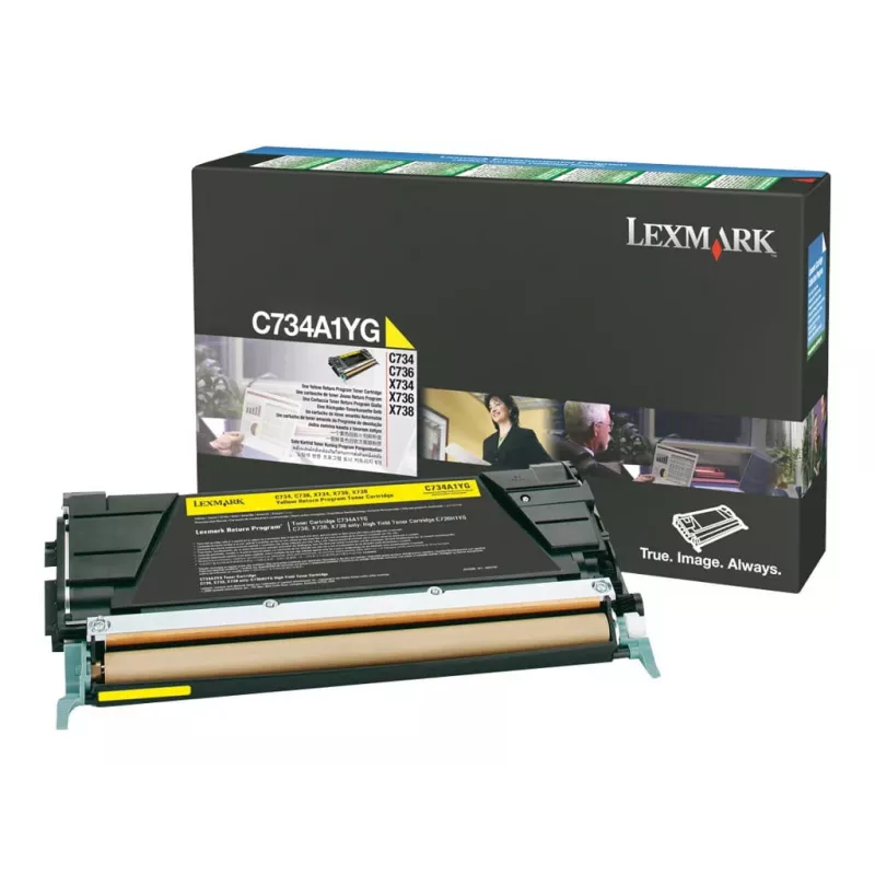 Lexmark - tonerová kazeta - 1 x žltá - 6000 strán - LRP / LCCP (C734A1YG)