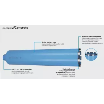 Dierová píla Bosch Diamond Crown 72 mm priemer, 450 mm hĺbka, 1 1/4