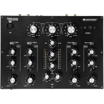 DJ mixážny pult Omnitronic TRM-402 4-kanálový s EQ a FX, model 10355930