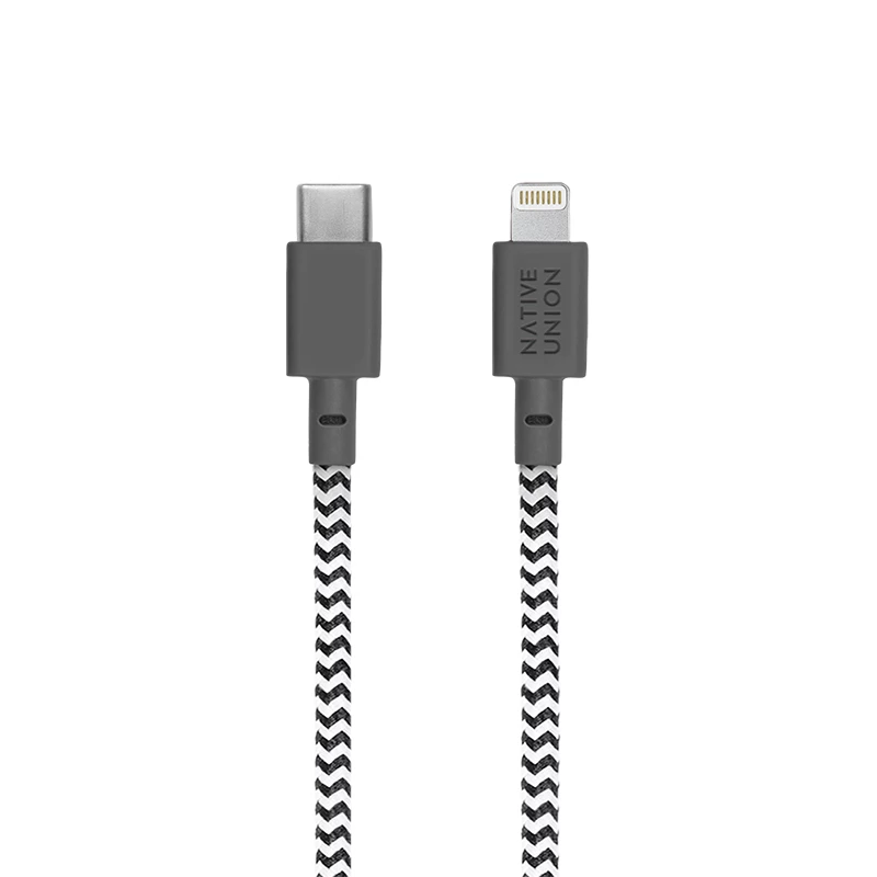 Native Union Night Cable Kábel USB-C na Lightning, 3 m, Zebra