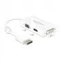 DELOCK Adaptérový kábel DisplayPort konektor samec > 1 x VGA + 1 x HDMI + 1 x DVI 24+1 biely