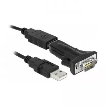 Sériový kábel DeLOCK 66286 USB Type-A DB-9 čierny 0,8 m