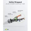 Wentronic Goobay CAT 6 patch kábel, S/FTP (PiMF), biely, 3 m – LSZH bez halogénov, meď (93507)