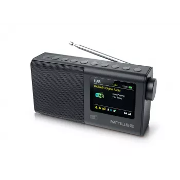 Prenosné rádio muse M-117 DB — DAB/DAB+/FM, 3W RMS, 2,8 palca TFT, externá anténa, 3,5-mm jack, 0,3 kg, čierne