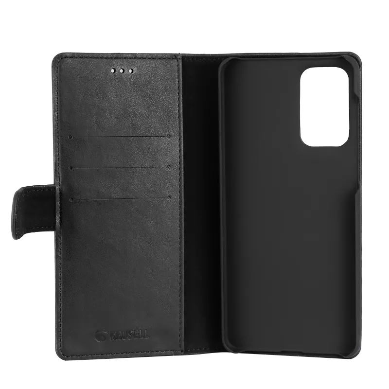 Krusell 62504 PhoneWallet puzdro pre Samsung Galaxy A73 5G, 6,7", vegánska koža, 3 priehradky na karty, čierne