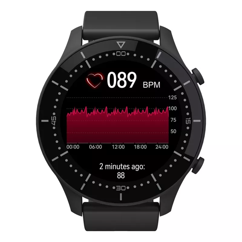 Smartwatch MEDIA-TECH MT870 — 1,3 palca (3,3 cm) IPS dotykový displej, 51 mm puzdro, Bluetooth, čierna
