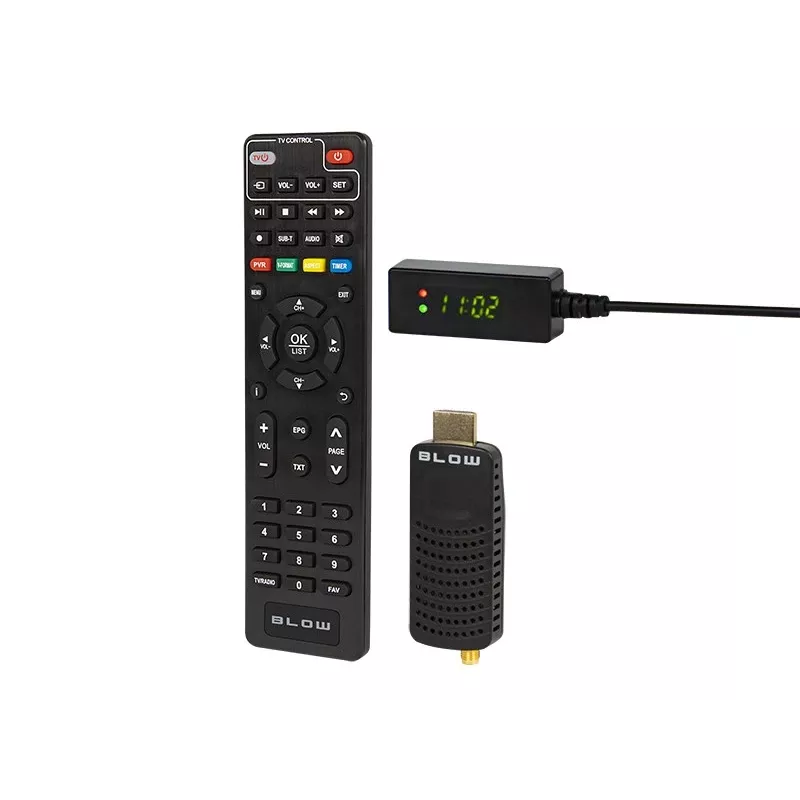 DVB-T2 tuner BLOW 7000FHD MINI H.265 – kompaktný terestriálny TV prijímač, HDMI, USB, S/PDIF, audio L/R, teletext