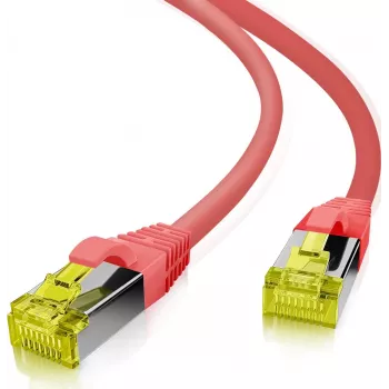 Patch kábel helos Ultra Flex S/FTP Cat6a TPE, červený, 5,0 m