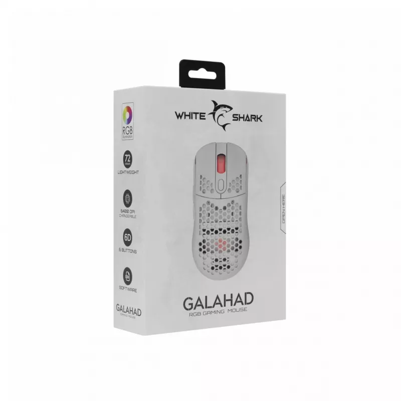 Myš White Shark GALAHAD biela USB Type-A