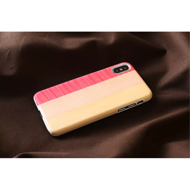 Puzdro na smartphone man and wood pre iPhone X/XS — pink pie white