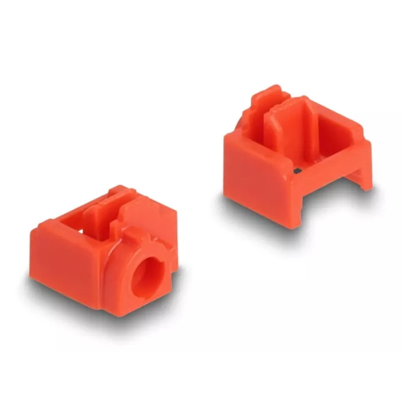 Blokátor portov DeLOCK 20928 RJ-45 červený plast 11 ks