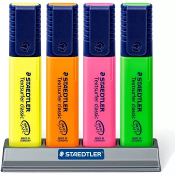 Zvýrazňovač Staedtler Textsurfer classic 364 klinový hrot zelená oranžová ružová žltá