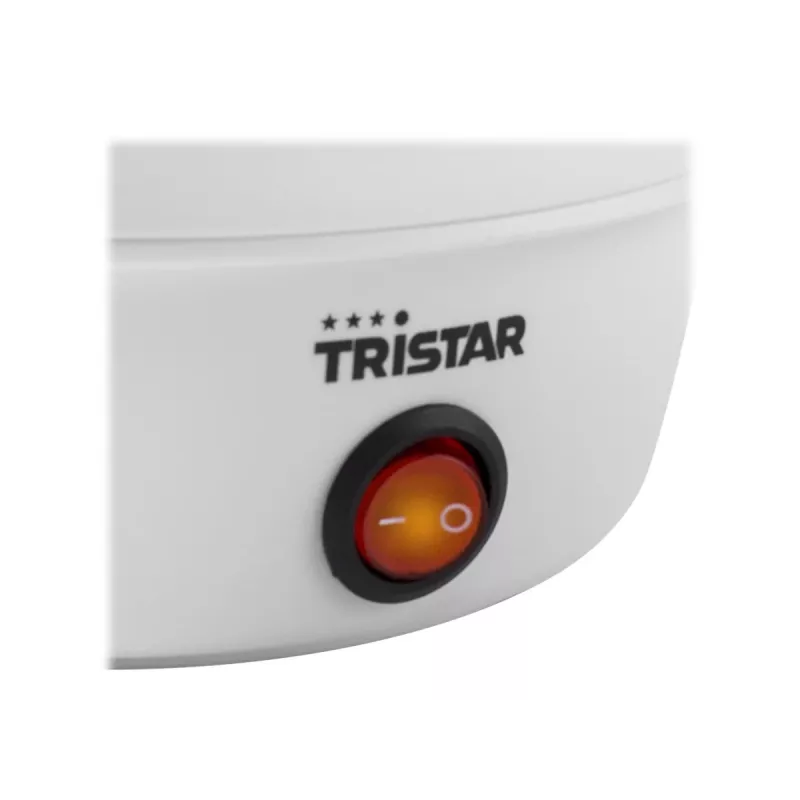 Varič vajec Tristar EK-3074 — kapacita 7 vajec, 350 W, transparentná/biela