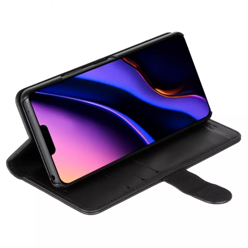 Peňaženka na telefón Krusell pre Apple iPhone 12 Pro Max – čierna, folio puzdro s priehradkou na karty