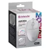 Káblová myš DEFENDER AZORA MB-24 — obojručná optická USB myš, 1200 dpi, 3 režimy rozlíšenia, biela, 109×86×34 mm