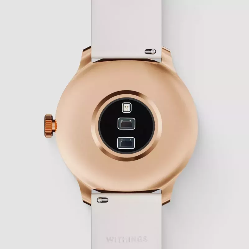 Hybridné smart hodinky Withings ScanWatch Light zlatá biela