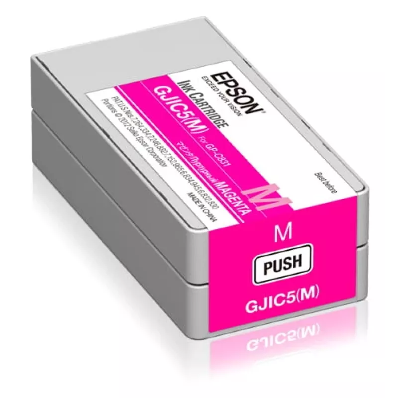 Epson GJIC5(M): atramentová kazeta pre ColorWorks C831 (purpurová) (minimálne množstvo objednávky = 10)