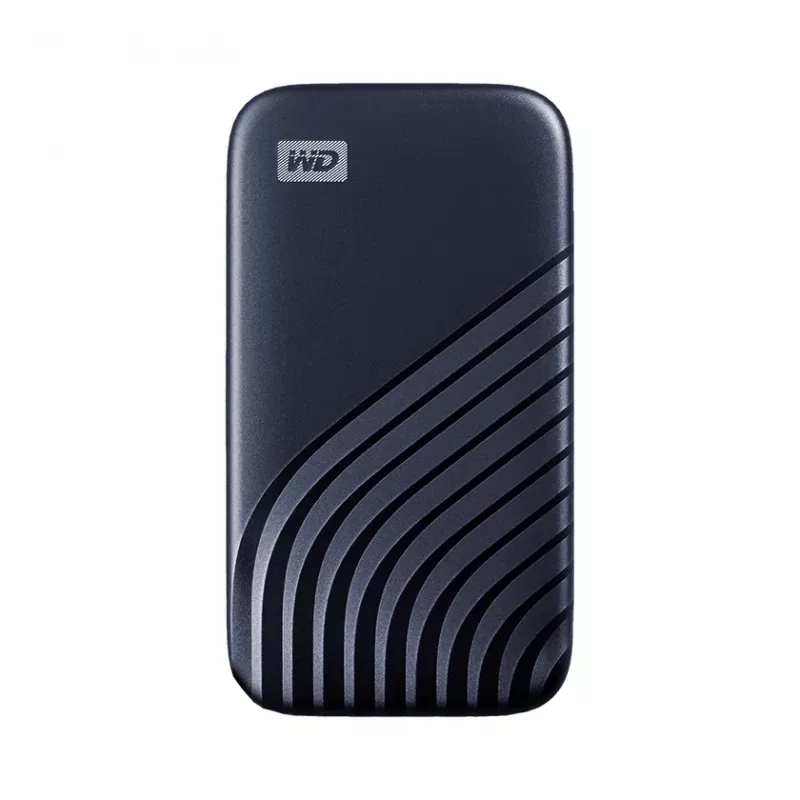 WD My Passport SSD WDBAGF0010BBL - SSD - šifrovaný - 1 TB - externý (prenosný) - USB 3.2 Gen 2 (USB-C konektor) - 256-bit AES - polnočná modrá