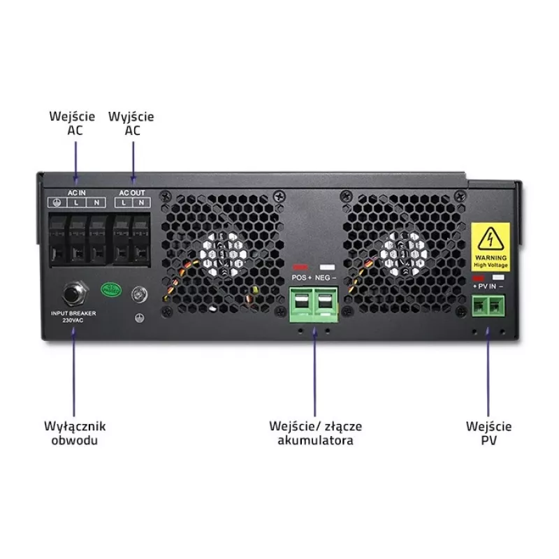 Off-grid menič Qoltec 53887 solárny menič 10 kVA Lithium Polymer čierna