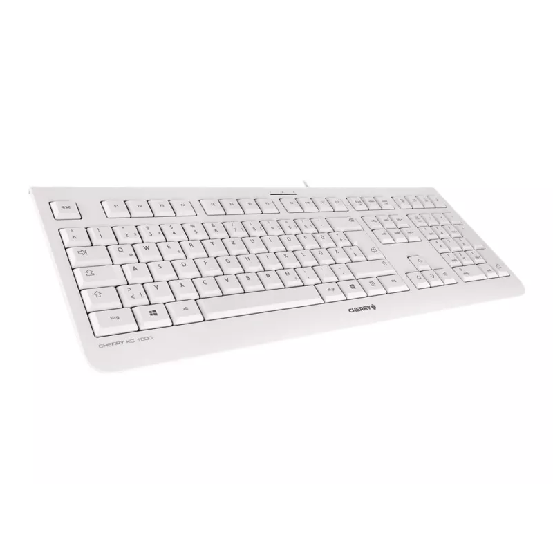 CHERRY KC 1000 klávesnica kancelárska USB QWERTZ nemecká sivá