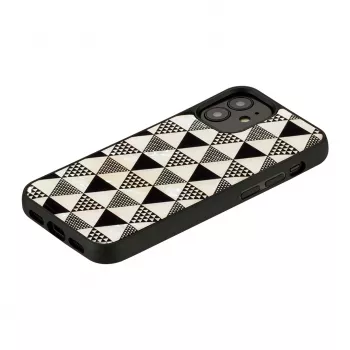 Ochranné puzdro iKins pre Apple iPhone 12 mini, pyramídová štruktúra, čierne
