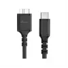 USB kábel MediaRange MRCS257 0,5 m — Micro-USB B na USB-C, USB 3.2 Gen 1 (5 Gbit/s), čierny